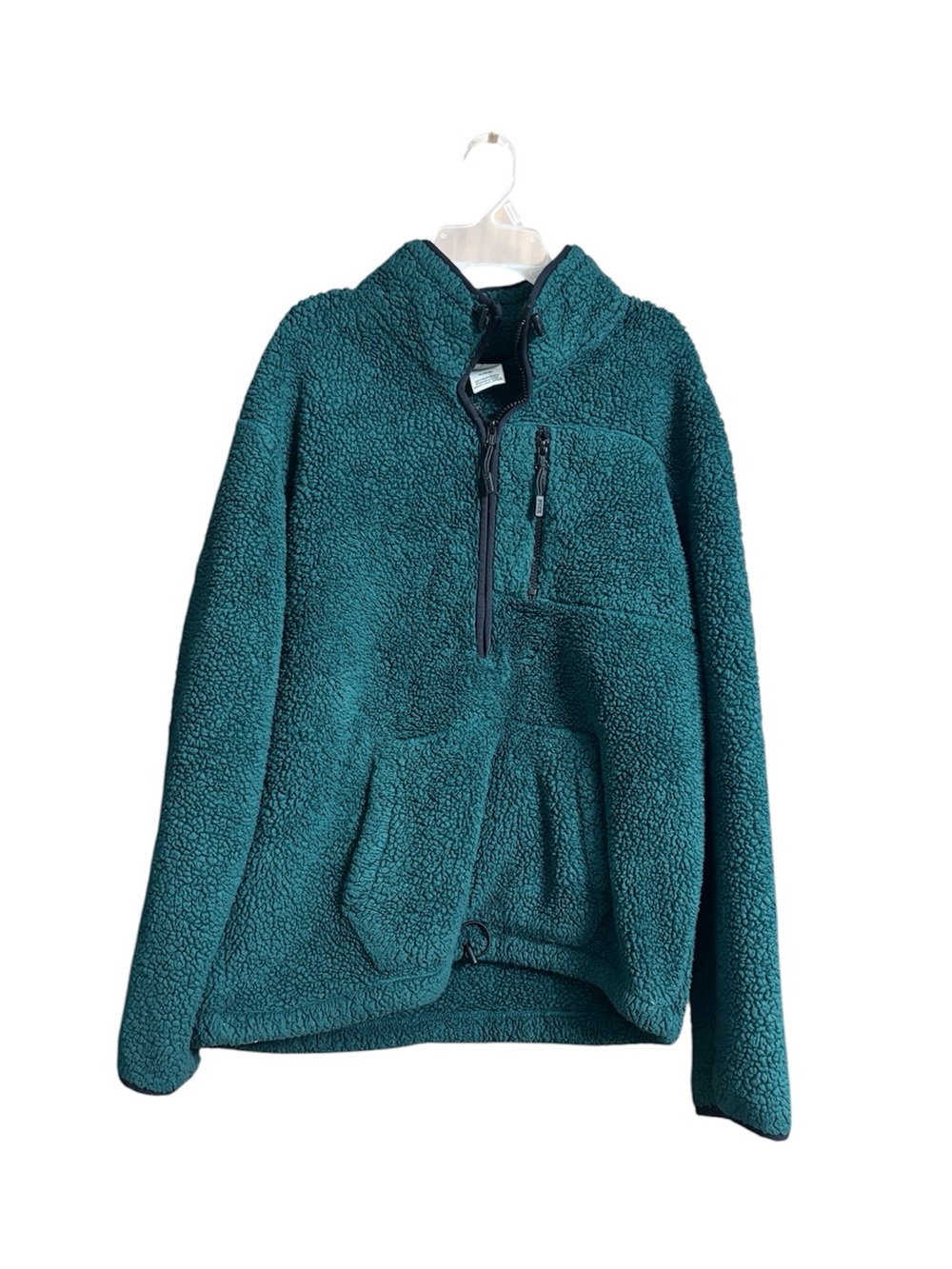 Victoria Secret PINK green quarter zip Sherpa pullover